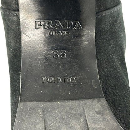 Prada Short Boots 35 Black Side Gore — view 5