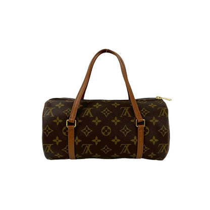 Louis Vuitton Papillon 26 Monogram Leather Drum Boston Bag Brown — view 3