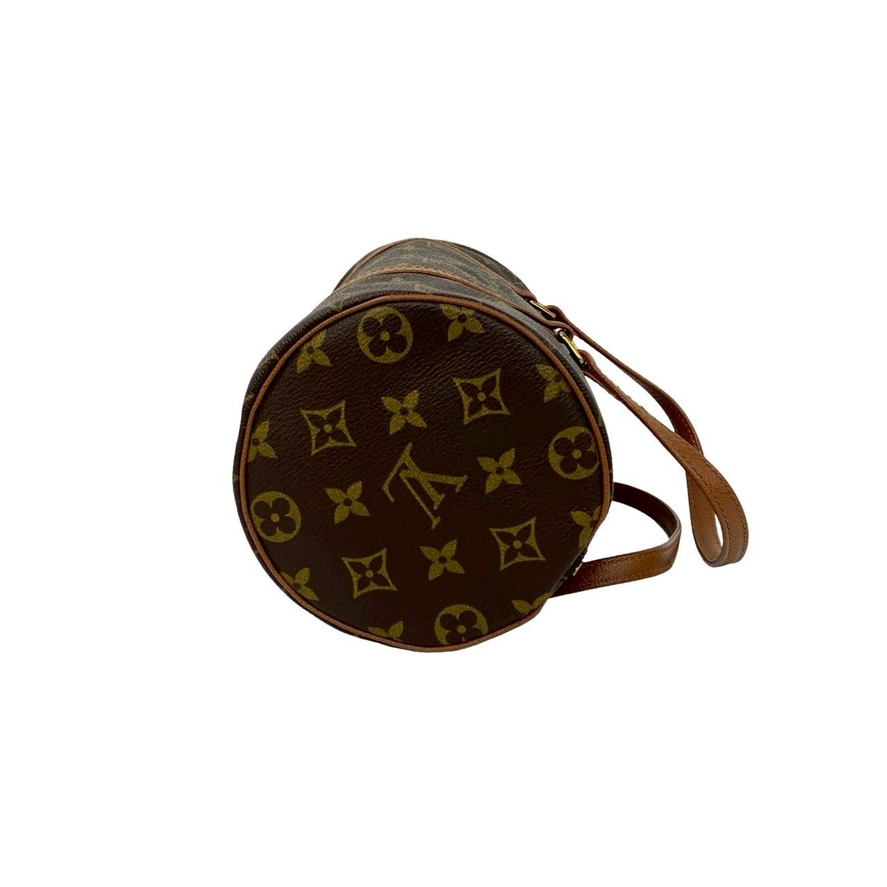 Louis Vuitton Papillon 26 Monogram Leather Drum Boston Bag Brown — view 6