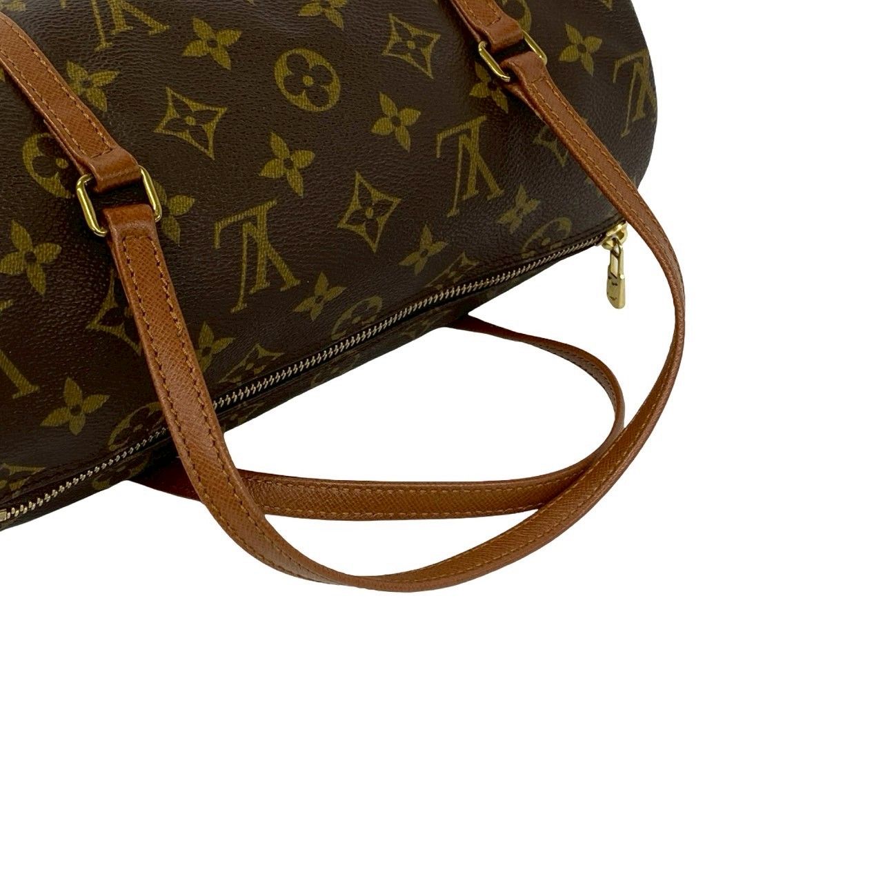 Louis Vuitton Papillon 26 Monogram Leather Drum Boston Bag Brown — view 4
