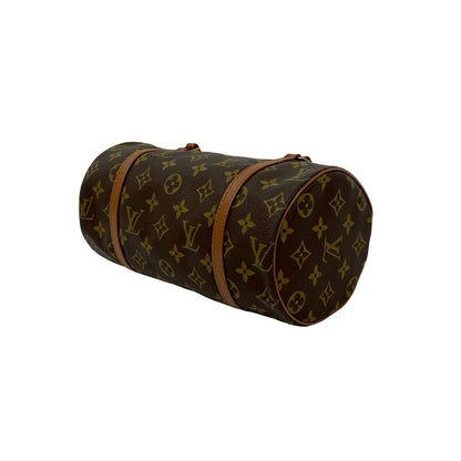 Louis Vuitton Papillon 26 Monogram Leather Drum Boston Bag Brown — view 8