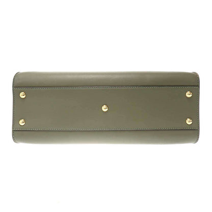 Fendi Peekaboo Medium 2-Way Leather Shoulder Bag Khaki — view 4