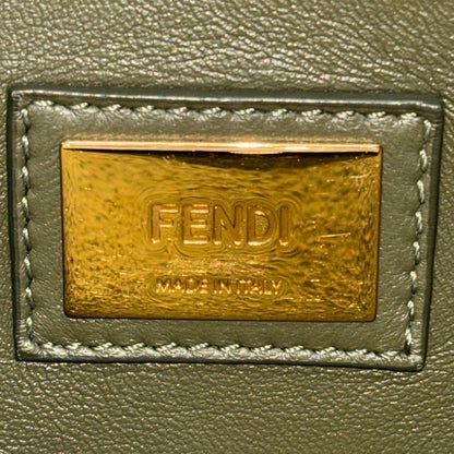 Fendi Peekaboo Medium 2-Way Leather Shoulder Bag Khaki — view 5