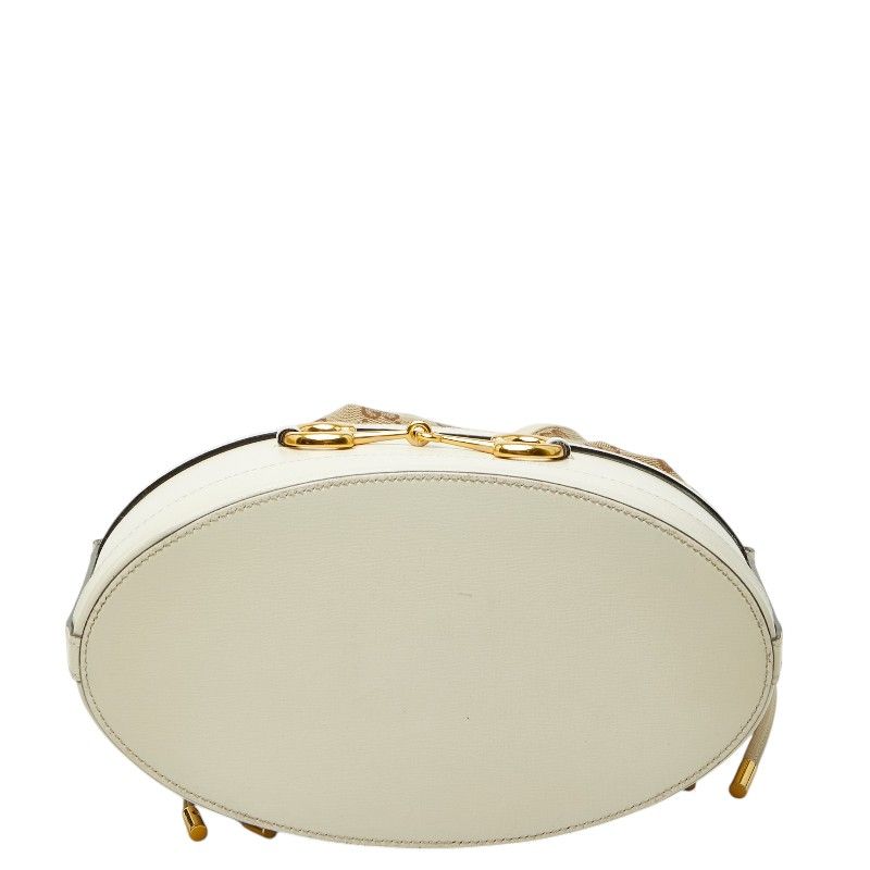 Gucci GG Canvas Horsebit Bucket Bag Beige Leather — view 3