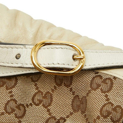 Gucci GG Canvas Horsebit Bucket Bag Beige Leather — view 7