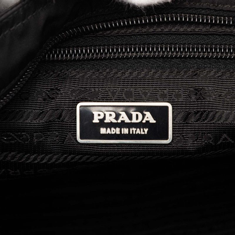 Prada Crossbody Shoulder Bag Black Nylon — view 5