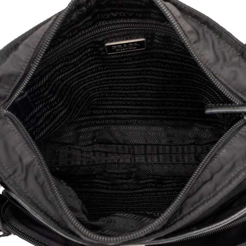 Prada Crossbody Shoulder Bag Black Nylon — view 4