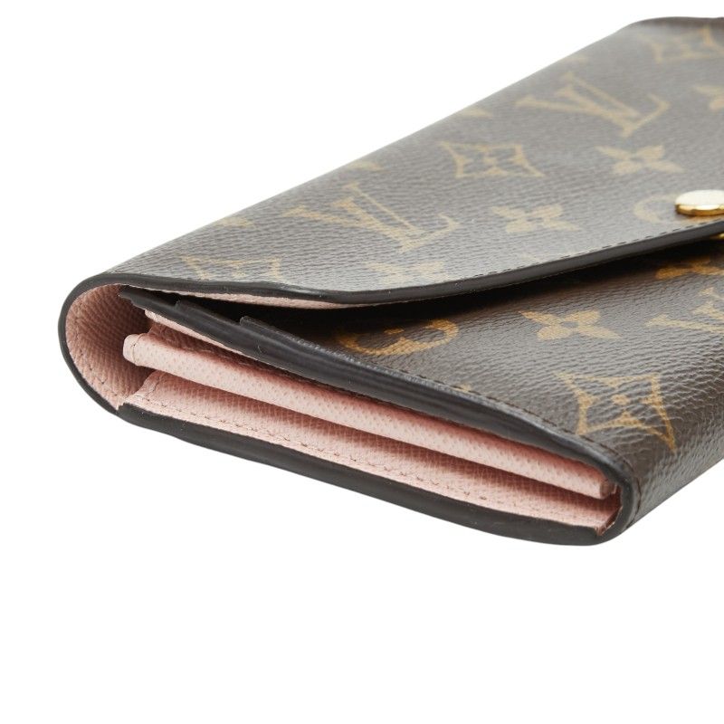 Louis Vuitton Monogram Portefeuille Sarah Wallet Brown Leather — view 5