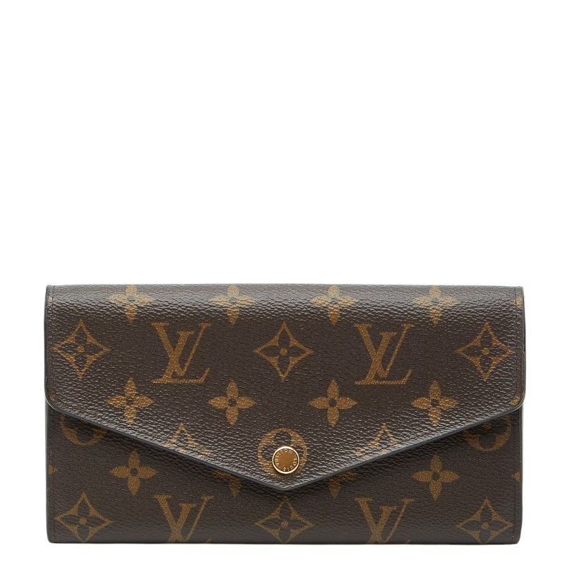 Louis Vuitton Monogram Portefeuille Sarah Wallet Brown Leather