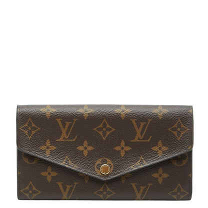 Louis Vuitton Monogram Portefeuille Sarah Wallet Brown Leather