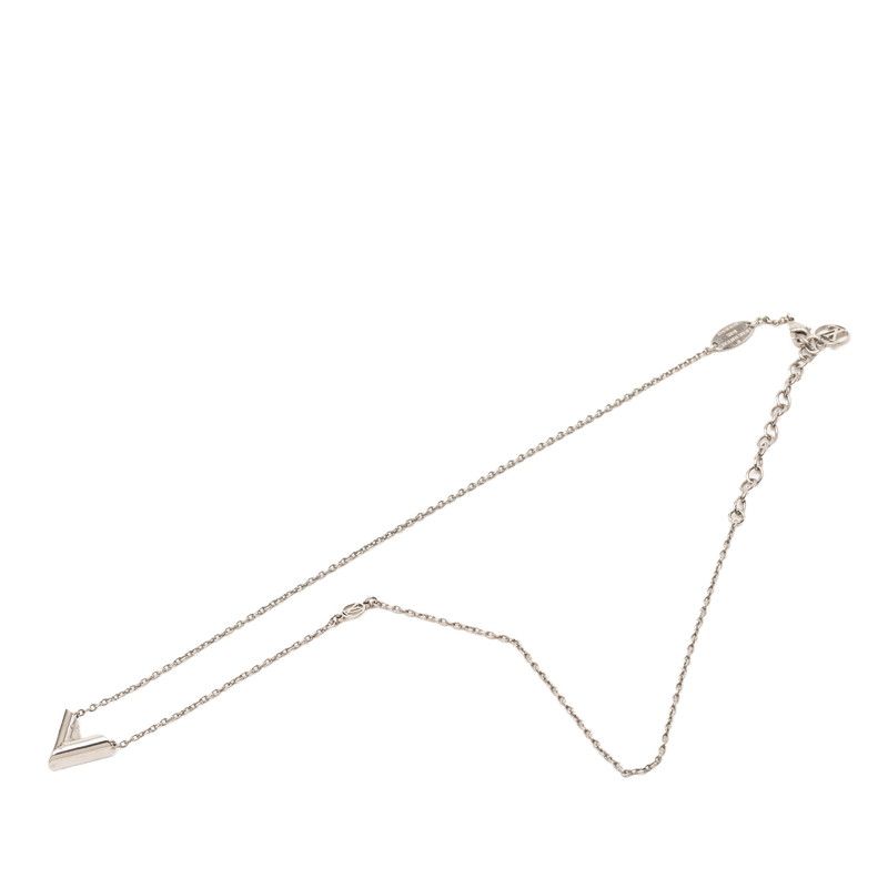 Louis Vuitton Essential Pendant Necklace Silver Metal — view 3