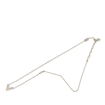 Louis Vuitton Essential Pendant Necklace Silver Metal — view 3