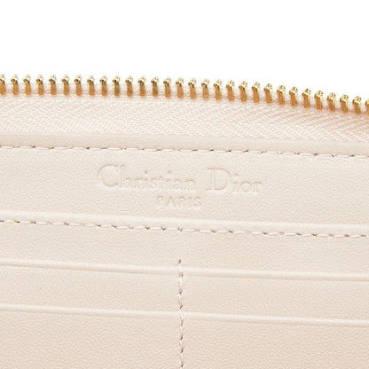 Dior Cannage Lady Dior Voyageur Zip Around Wallet Pink Leather Handbag — view 7