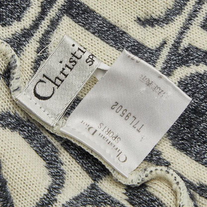 Dior Sports Turtleneck Knit Sweater M Navy Off White Wool Rayon Silk — view 3