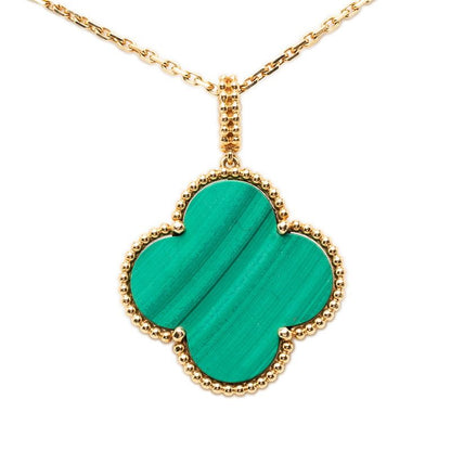 Van Cleef & Arpels Magic Alhambra Long Necklace 1 Motif Green 18k Yellow Gold