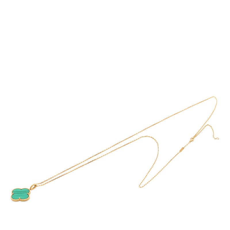 Van Cleef & Arpels Magic Alhambra Long Necklace 1 Motif Green 18k Yellow Gold — view 3