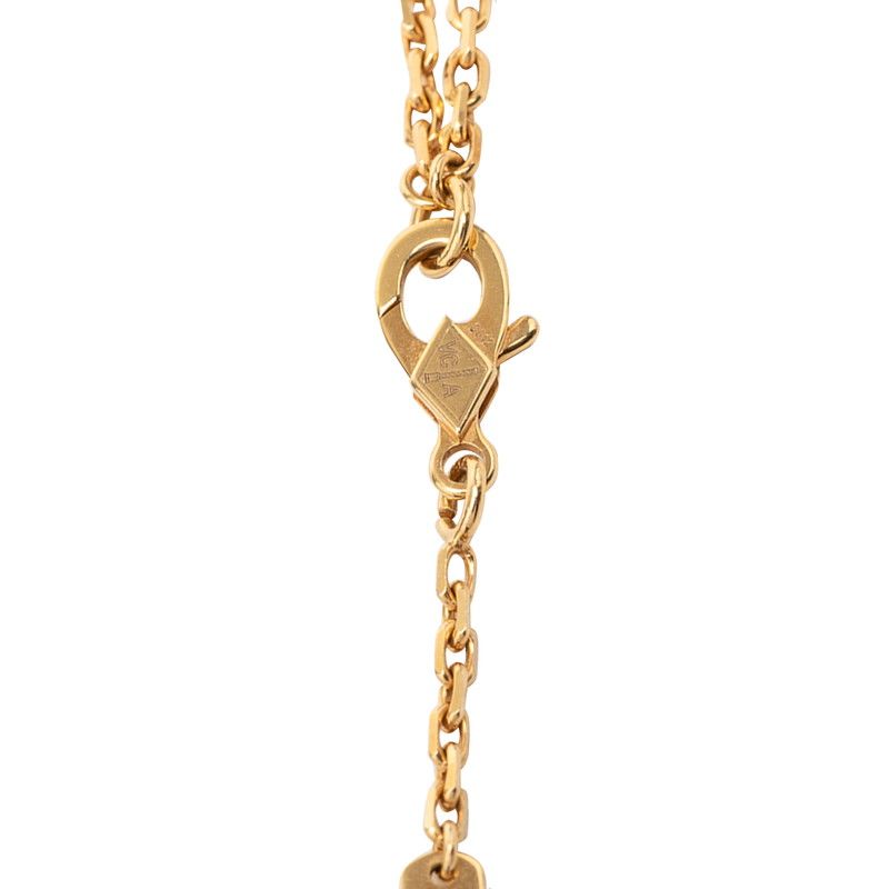 Van Cleef & Arpels Magic Alhambra Long Necklace 1 Motif Green 18k Yellow Gold — view 4