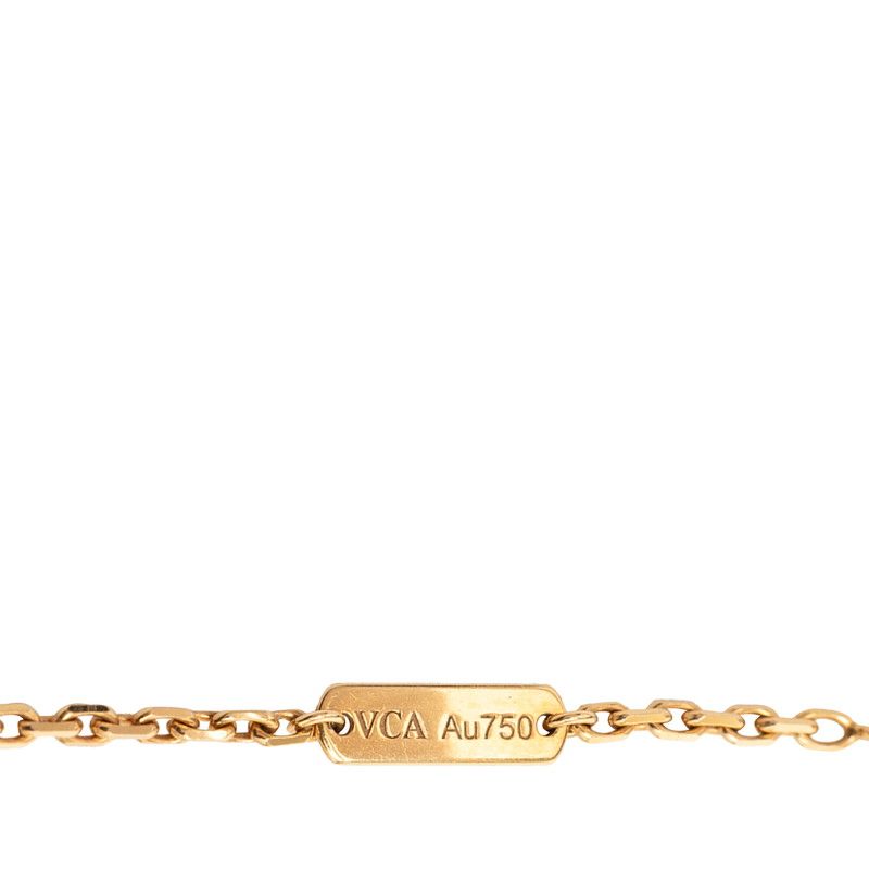 Van Cleef & Arpels Magic Alhambra Long Necklace 1 Motif Green 18k Yellow Gold — view 5