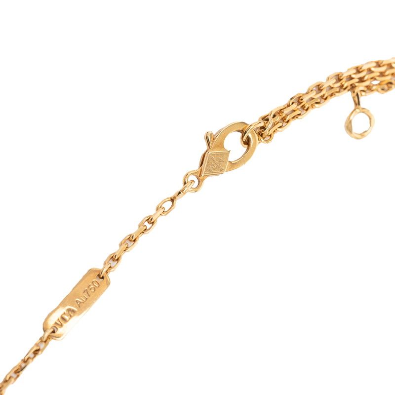 Van Cleef & Arpels Magic Alhambra Long Necklace 1 Motif Green 18k Yellow Gold — view 6