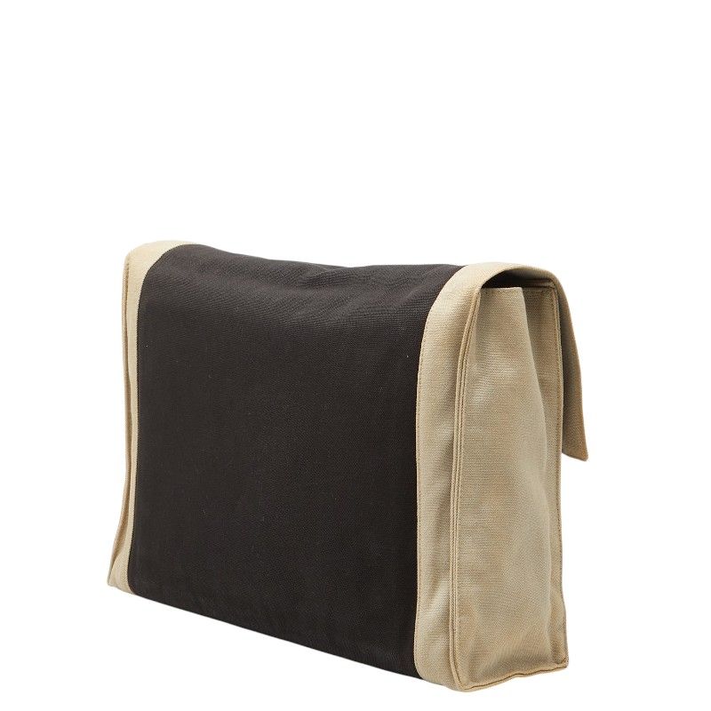 Hermes Tapidocell Clutch Black Beige Cotton — view 2