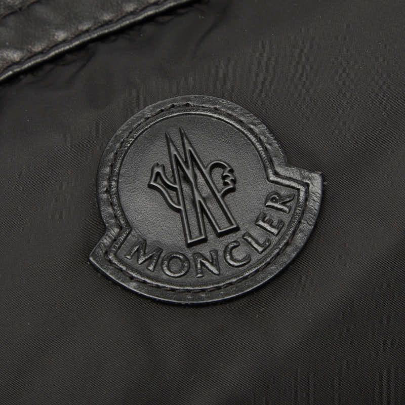 Moncler le Millet Millais Down Jacket Vest 1 Black Nylon Leather Feather — view 4