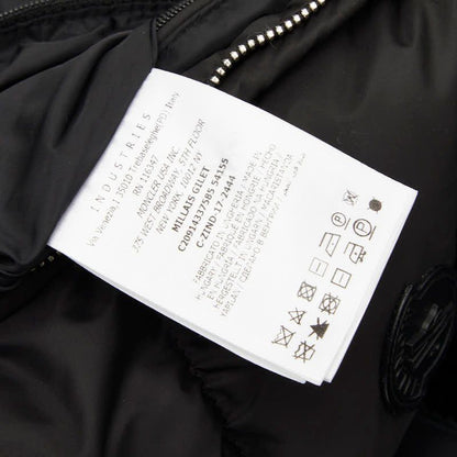 Moncler le Millet Millais Down Jacket Vest 1 Black Nylon Leather Feather — view 8
