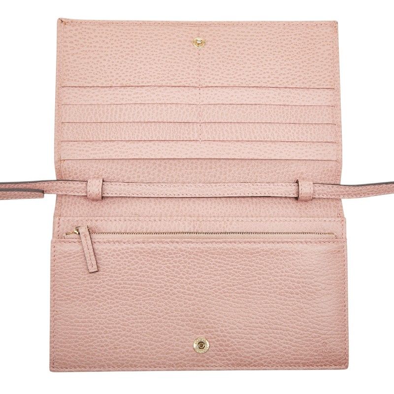 Gucci Swing Crossbody Shoulder Wallet Bag Pink Leather — view 6