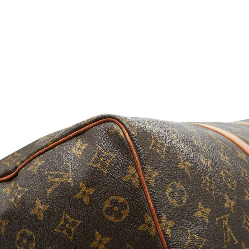 Louis Vuitton Monogram Keepall 50 Boston Bag Travel Purse Brown Leather — view 7