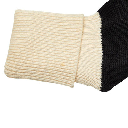 Chanel Bicolor Knit Dress S Black Ivory Cotton — view 4