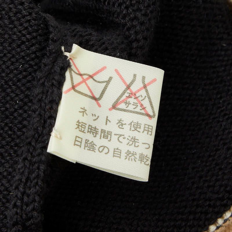 Chanel Bicolor Knit Dress S Black Ivory Cotton — view 9
