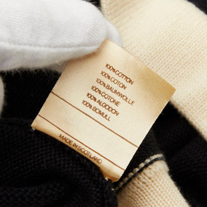 Chanel Bicolor Knit Dress S Black Ivory Cotton — view 8