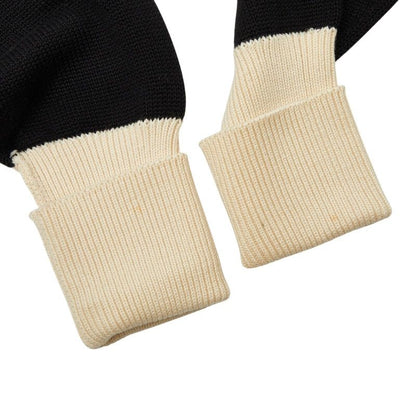 Chanel Bicolor Knit Dress S Black Ivory Cotton — view 3