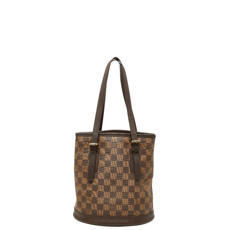 Louis Vuitton Damier Marais Tote Shoulder Bag Bucket Brown Leather