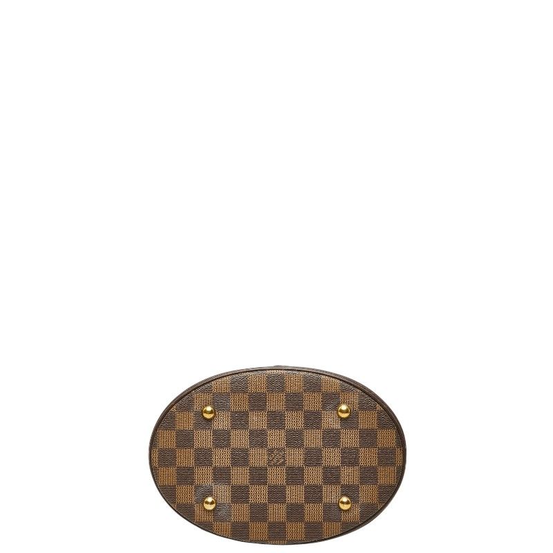 Louis Vuitton Damier Marais Tote Shoulder Bag Bucket Brown Leather — view 3