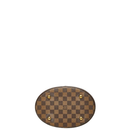 Louis Vuitton Damier Marais Tote Shoulder Bag Bucket Brown Leather — view 3
