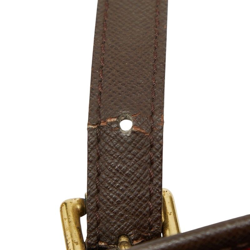 Louis Vuitton Damier Marais Tote Shoulder Bag Bucket Brown Leather — view 9