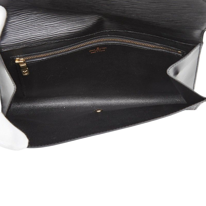 Louis Vuitton Epi Art Deco Clutch Noir Black Leather — view 6