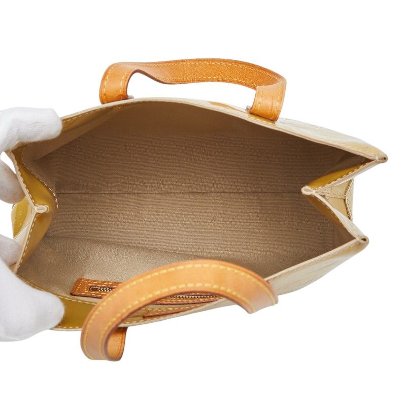 Louis Vuitton Monogram Vernis Reed PM Handbag Beige Patent Leather — view 8