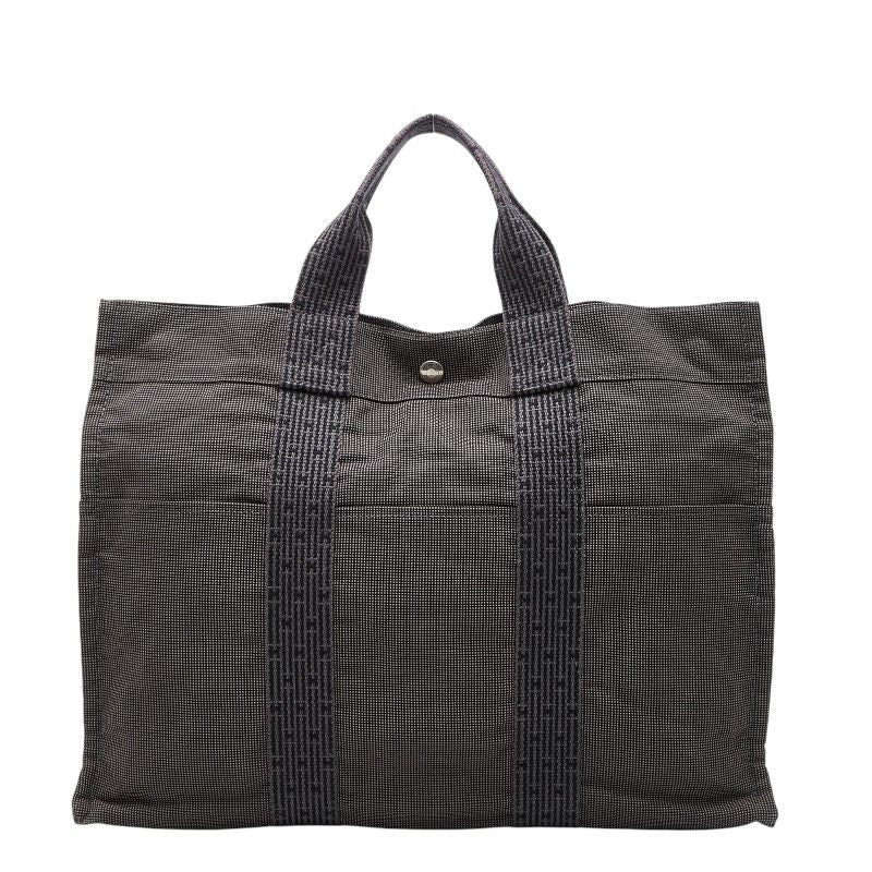 Hermes Her Line Tote MM Gray Canvas