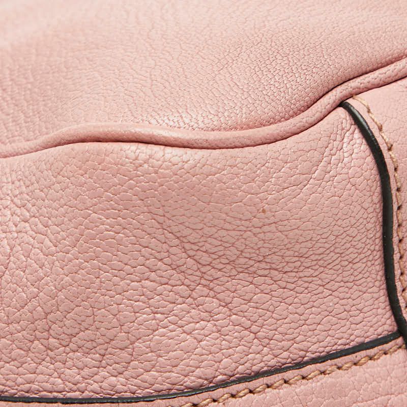 Miu Miu Madras 2-Way Shoulder Bag Pink White Leather — view 7