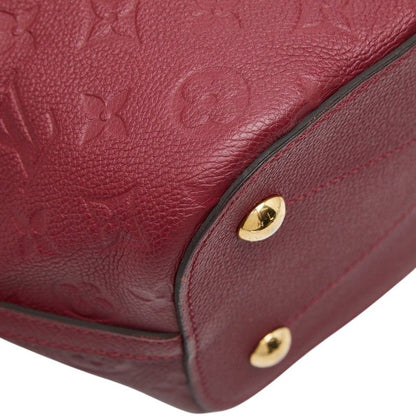 Louis Vuitton Monogram Empreinte Mazarine MM Handbag Raisin Wine Red Leather — view 5