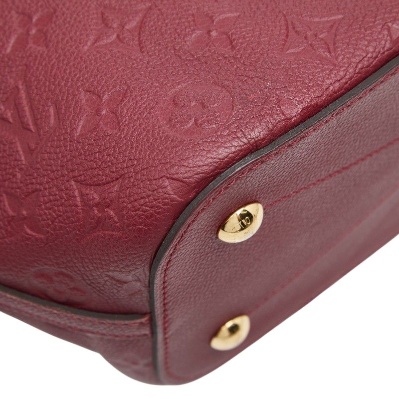 Louis Vuitton Monogram Empreinte Mazarine MM Handbag Raisin Wine Red Leather — view 7