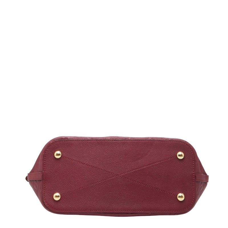 Louis Vuitton Monogram Empreinte Mazarine MM Handbag Raisin Wine Red Leather — view 3