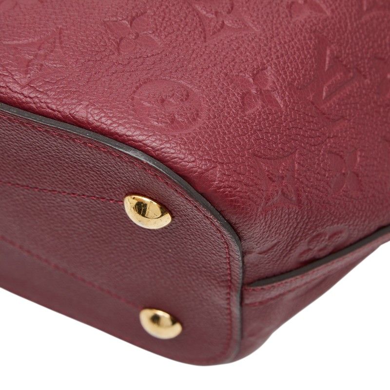 Louis Vuitton Monogram Empreinte Mazarine MM Handbag Raisin Wine Red Leather — view 6