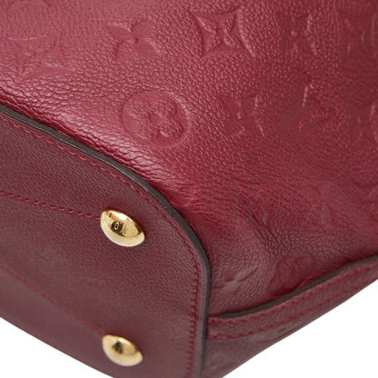 Louis Vuitton Monogram Empreinte Mazarine MM Handbag Raisin Wine Red Leather — view 4
