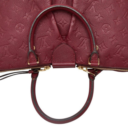 Louis Vuitton Monogram Empreinte Mazarine MM Handbag Raisin Wine Red Leather — view 8