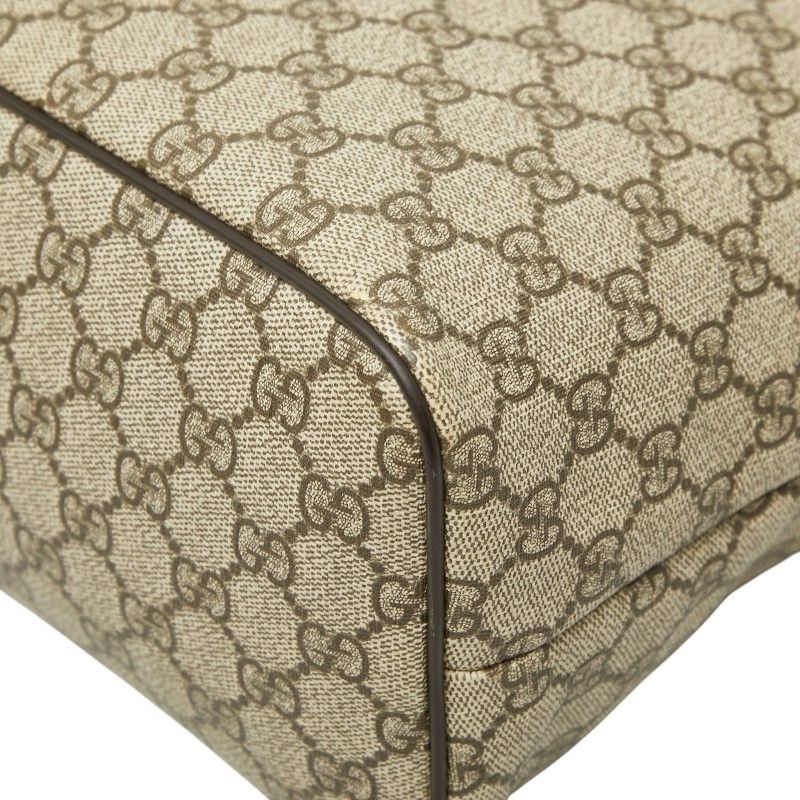 Gucci GG Supreme Tote Beige Brown Leather — view 4