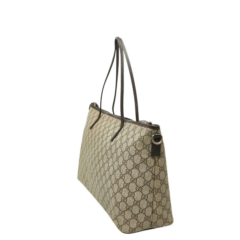 Gucci GG Supreme Tote Beige Brown Leather — view 2