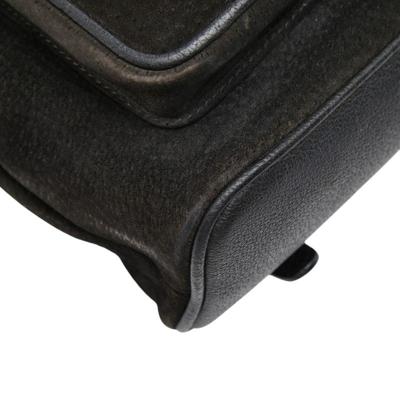 Gucci Bamboo Backpack 003 Black Suede Leather — view 5