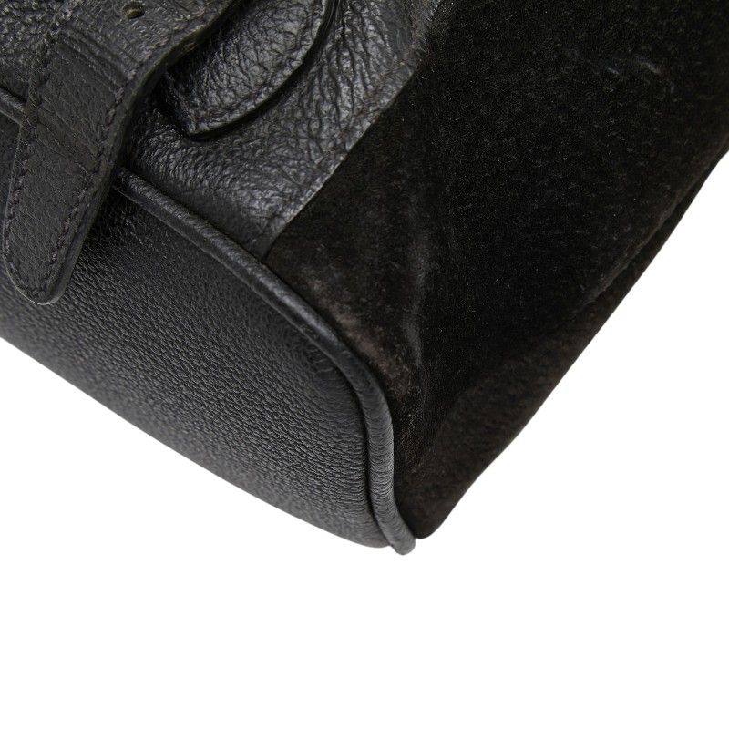 Gucci Bamboo Backpack 003 Black Suede Leather — view 6
